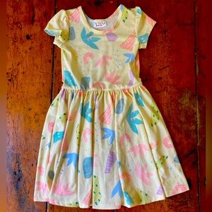 Dot Dot Smile Fun Yellow Twirling Dress Sz: 5/6